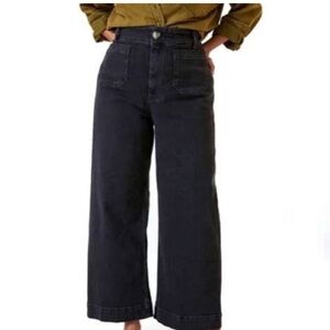 Pilcro the skipper black denim wide leg pants size 27 EUC